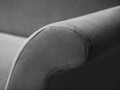 Canapea extensibila, Pivoine, Mazzini Sofas, 3 locuri, cu lada de depozitare, 245x95x98 cm, catifea, gri deschis