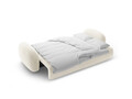 Canapea extensibila 3 locuri, Tonale, Cosmopolitan Design, 262x105x88 cm, catifea, ivoriu