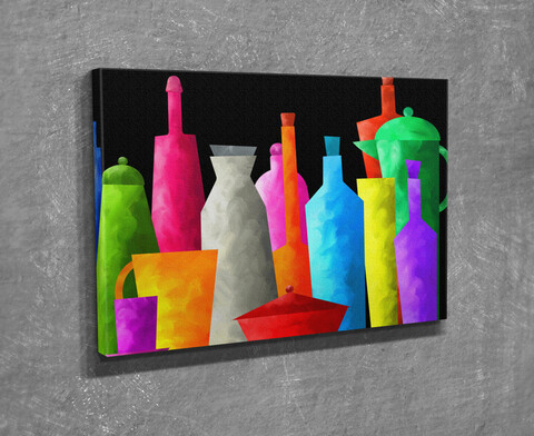 Tablou decorativ, dc216, canvas, lemn, multicolor