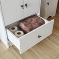 Set Dulap de Baie cu Chiuvetă și Oglindă (4 Piese), Hanah Home, 2410, MDF-LAM, Alb mat