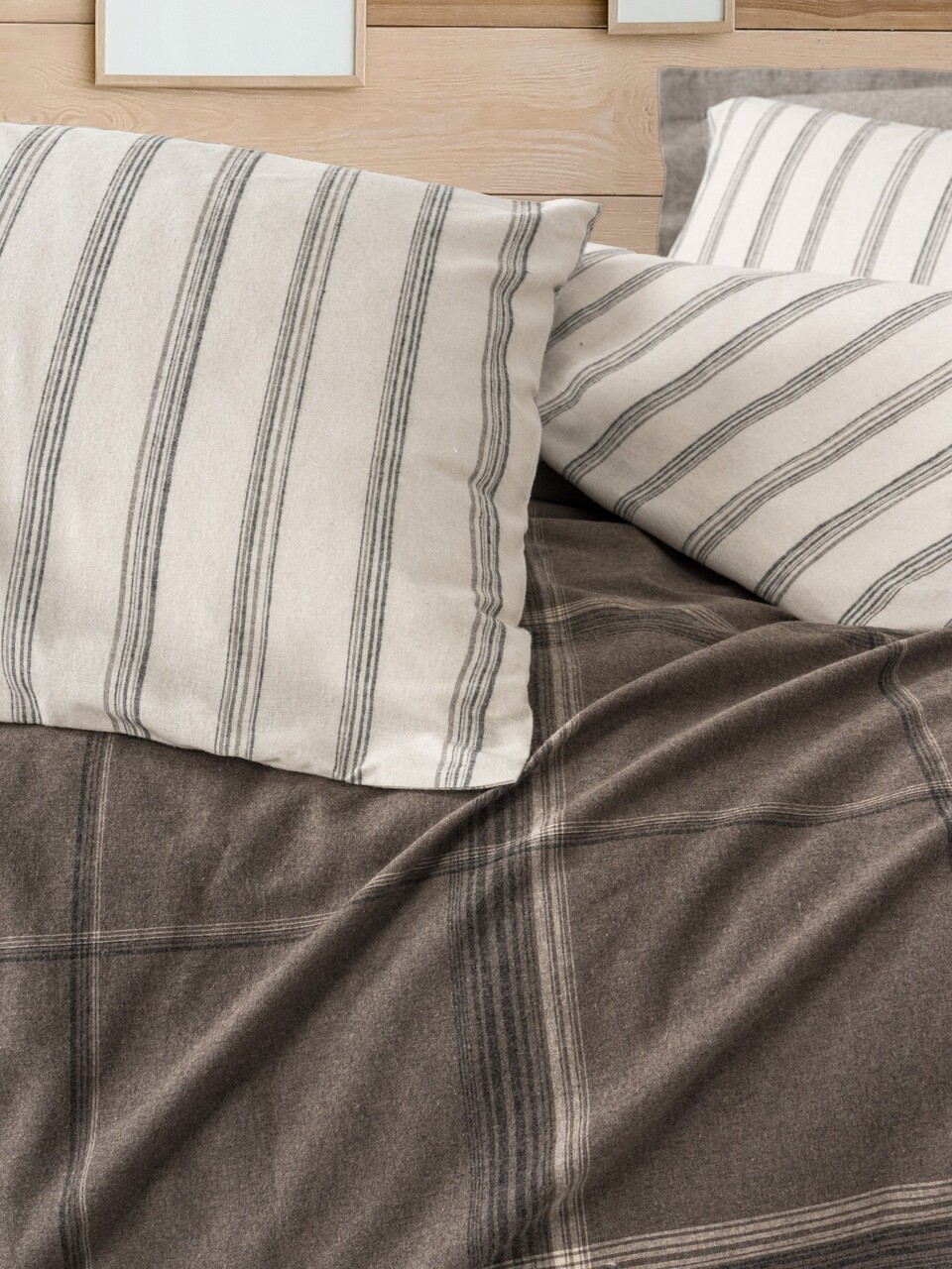 Lenjerie de pat pentru o persoana, Caldo - Brown, Cotton Box, 50% bumbac / 50% poliester