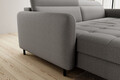 Coltar extensibil stanga 3 locuri ELTAP, LT-03MAN, Gomsi, 228x165x100 cm, lemn/poliester, gri inchis