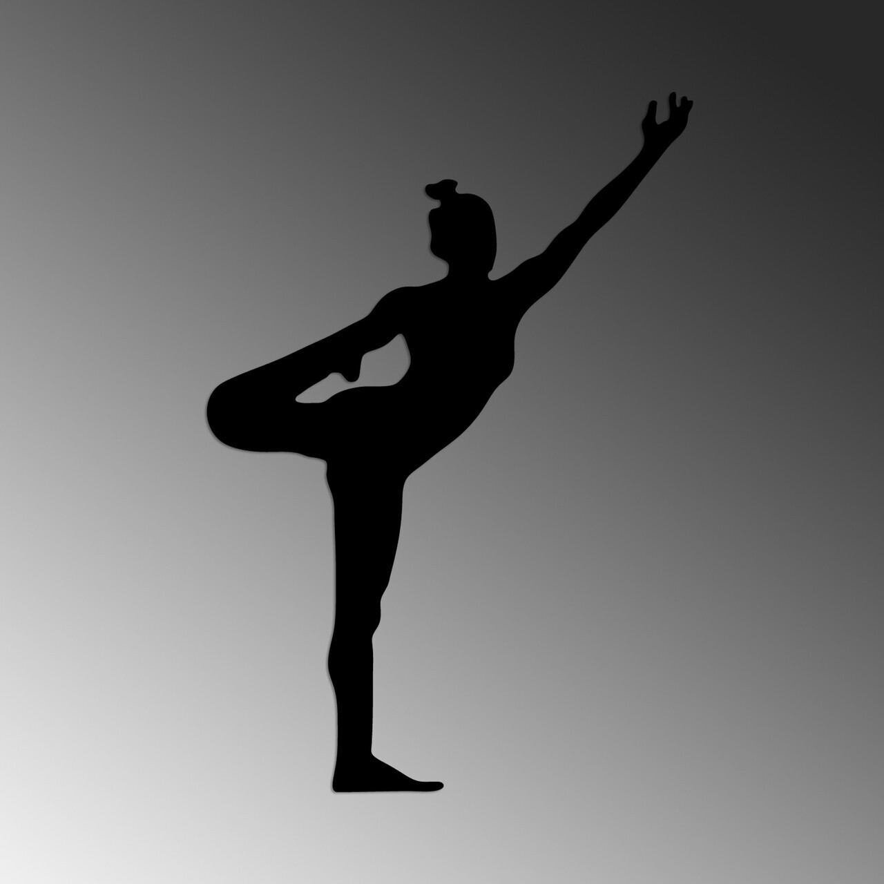 Decoratiune de perete, Yoga 19, Dimensiuni: 42 x 60 cm, Negru — imaginea 5