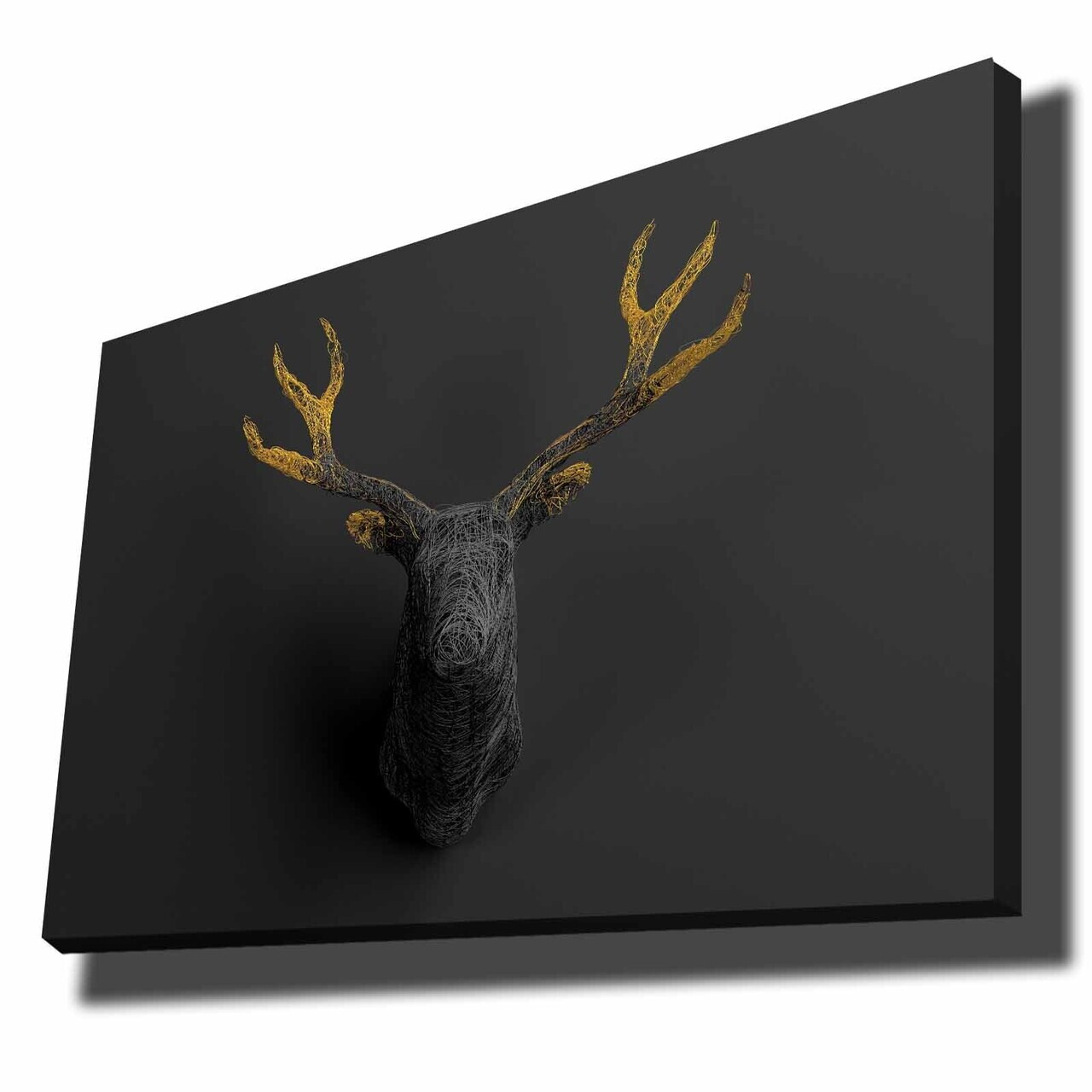 Tablou decorativ, 70100NISC-024, Canvas, Lemn, Aur/Negru - view 4