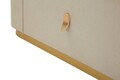 Comoda Beauty, Mauro Ferretti, 140x45x76 cm, lemn de pin/MDF/metal, crem/auriu
