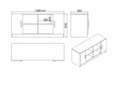 Set mobilier pentru camera de studiu, 5 piese, Locelso, VO15 - BA, pal melaminat, maro/antracit
