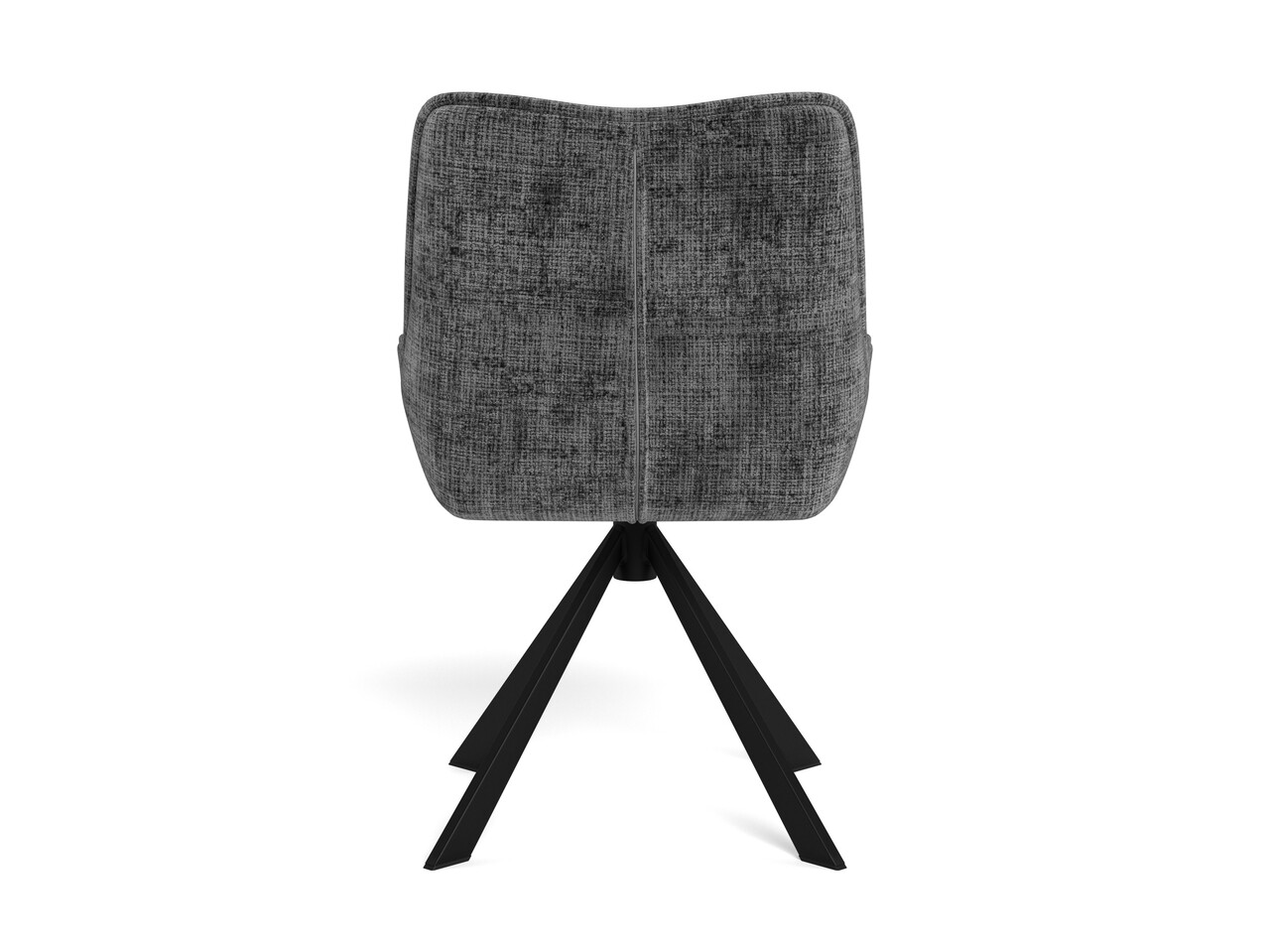 Scaun Eddie, Actona, 59x56x81 cm, rotativ, tesatura Chenille/otel, maro pudrat - view 7