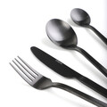 Set tacamuri 24 piese Aperi, Homla, 6 persoane, inox, negru