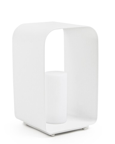 Lampa pentru exterior LED Ridley, Bizzotto, 25 x 28 x 45 cm, USB, RGB, cu telecomanda,, alb alb