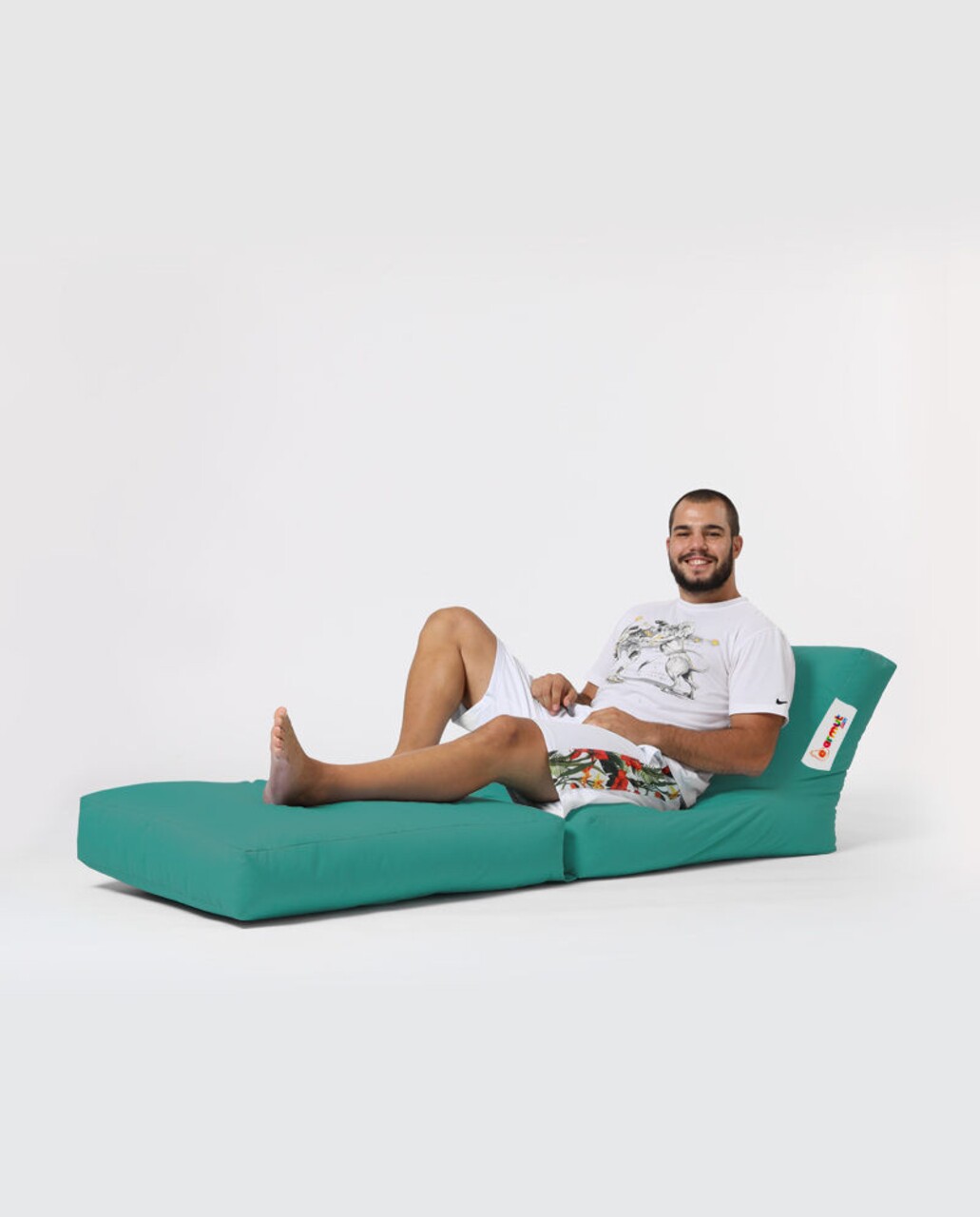 Fotoliu Extensibil, Siesta, Ferndale Bean Bag, 55 - 180 Cm, Poliester Impermeabil, Turcoaz