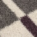 Covor Shaggy Kenya, Purple Line, Decorino, 120x170 cm, polipropilena, multicolor