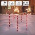 Set 5 decoratiuni luminoase Candy, H74 cm, sintetic, alb/rosu