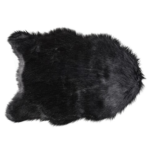 Blanita fancy faux, fashion goods, 80x55 cm, acril/poliester, negru