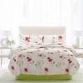 Lenjerie de pat dubla Rosemallow Lime v.1, 4 piese, 220 x 230 cm, 100% bumbac, multicolora