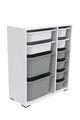 Dulap multifunctional, Estella, Zen 2D2K6U, Alb/Gri