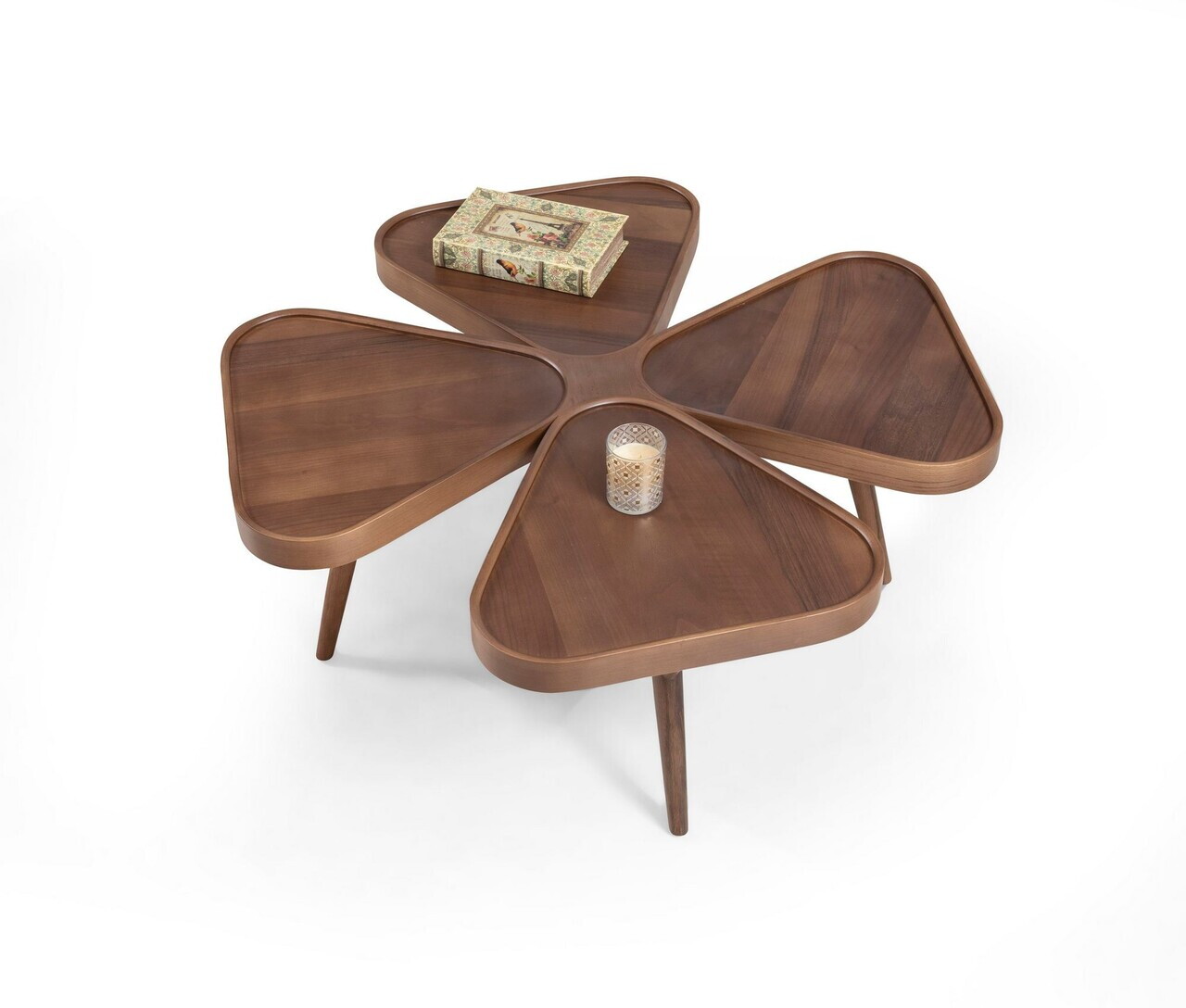 Masuta de cafea, Hanah Home, Inci 100, 100x44x100 cm, LEMN MASIV DE FAG, Maro — imaginea 5