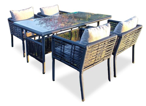 Set mobilier de gradina, Jumilla, Newyork 150, Gri