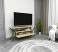 Comoda TV, Kalune Design, Tarz, 124x54x35 cm, Pâslă / Negru 