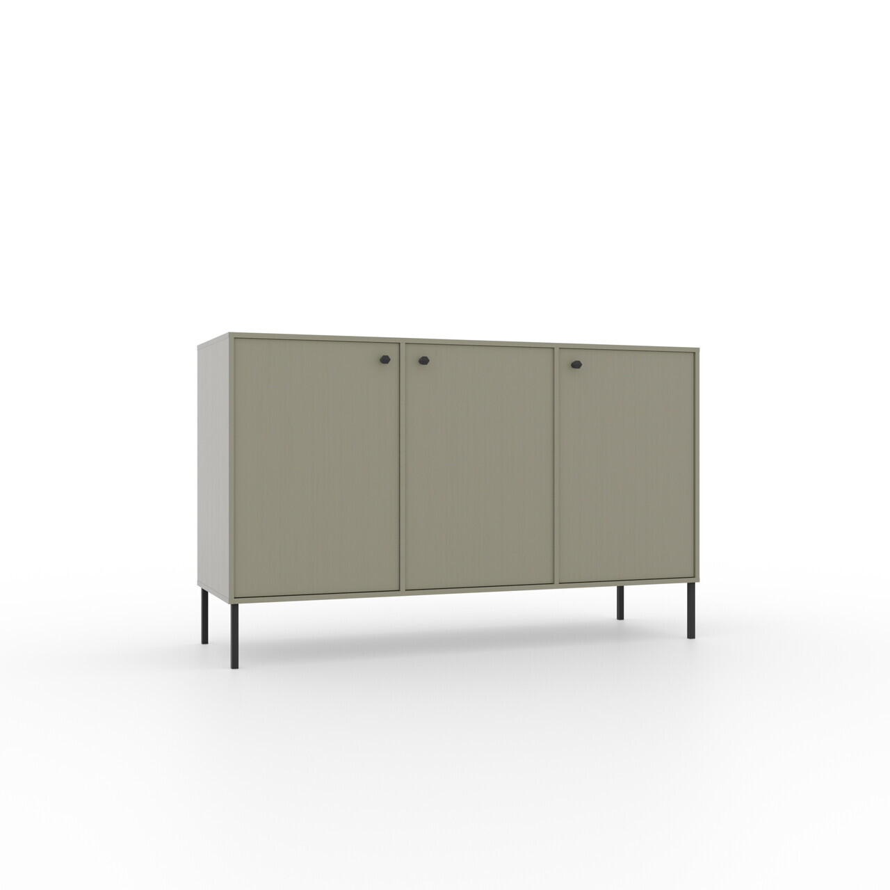 Comoda ADRK, Tili 3D, 124.5x40.8x73.9 cm, PAL laminat, verde eucalipt — imaginea 2