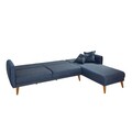 Coltar, Unique Design, 867UNQ1412, Lemn de carpen, Albastru inchis