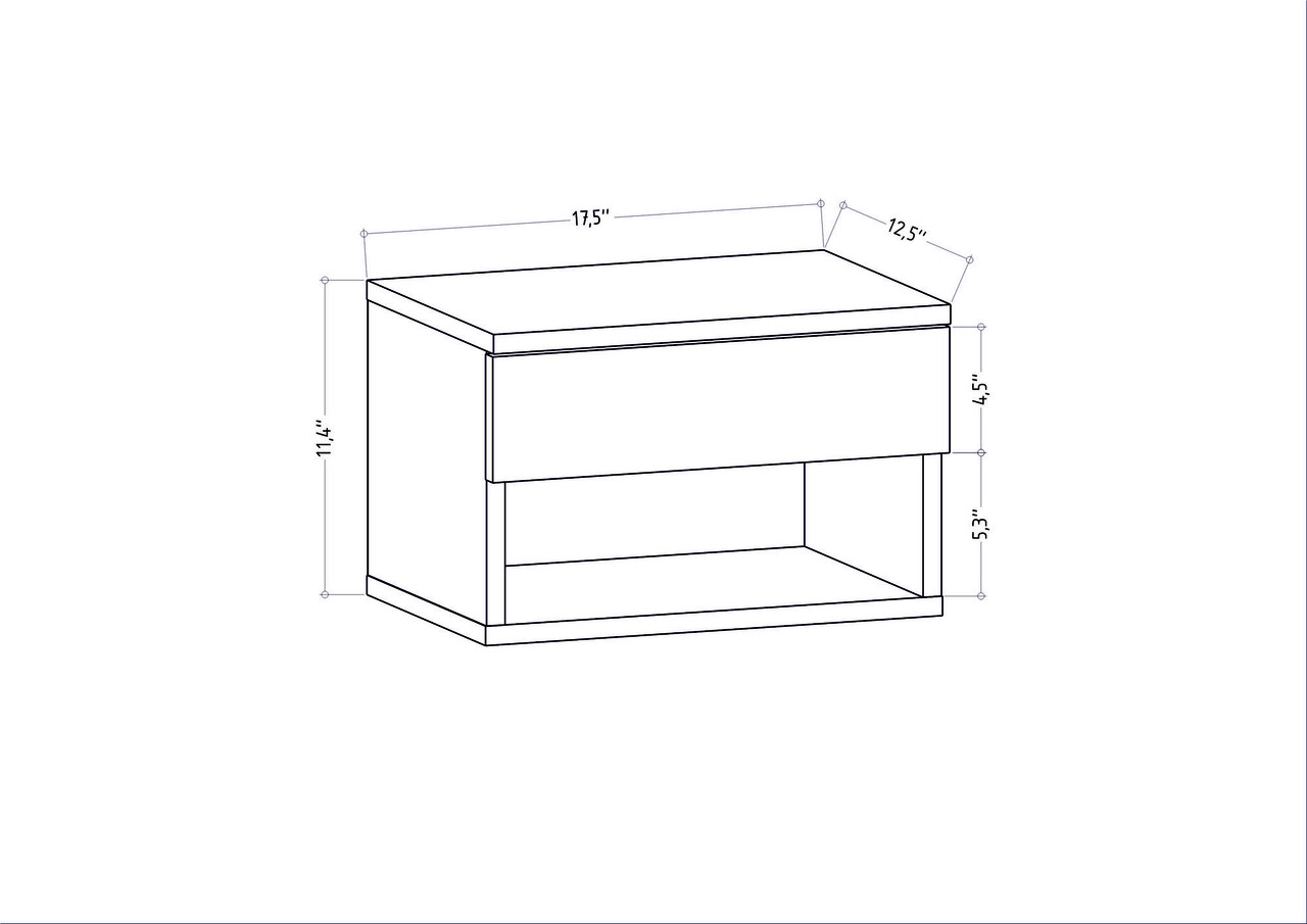 Noptiera, Retricy, Jamot, 44.6x29x31.9 cm, PAL, Stejar