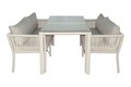 Set gradina/terasa 3 piese, My Interior, Vera, rattan/aluminiu, nisipiu