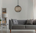 Lustra, FullHouse, 390FLH1567, Iuta lucrata manual , Maro / Ecru / Negru