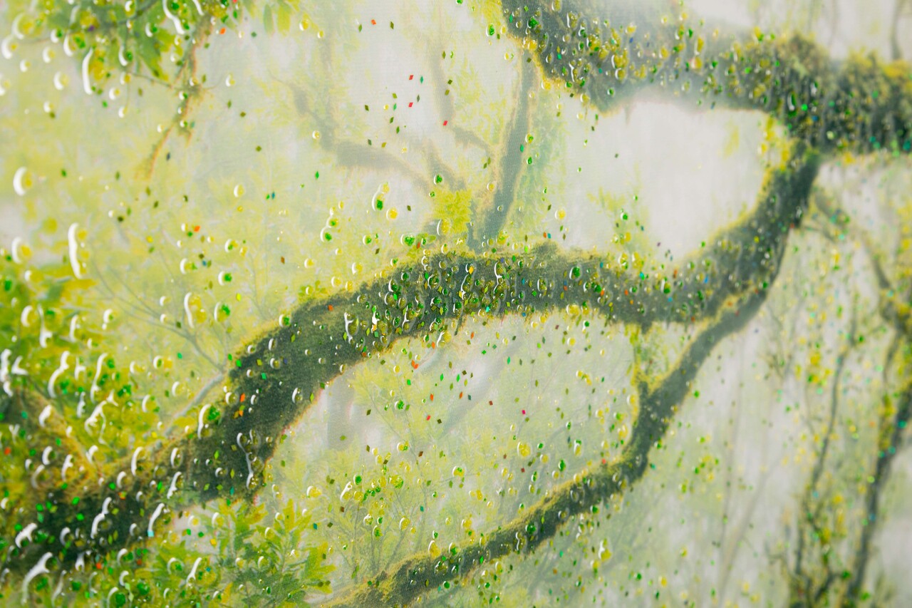 Tablou decorativ Forest Mauro Ferretti 60x90 cm canvas/lemn de pin/plastic multicolor