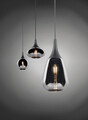 Lustra Lumina, TRIO, 60x6.5x150 cm, 40W, 3x E14, metal, negru mat/argintiu