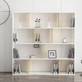Biblioteca, Colman, Hodbi 935CMN1108, 145.2 x 25 x 145 cm, pal melaminat, alb/stejar