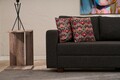Canapea extensibila 3 locuri, Balcab Home, 825BLC5247, Lemn / MDF / PAL, Antracit