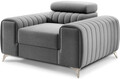 Fotoliu, ELTAP, AR-LAU-04NU, Laurence, 125x97x105 cm, lemn/poliester, gri deschis