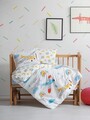 Lenjerie de pat pentru copii, Sky - Blue, Cotton Box, Bumbac 