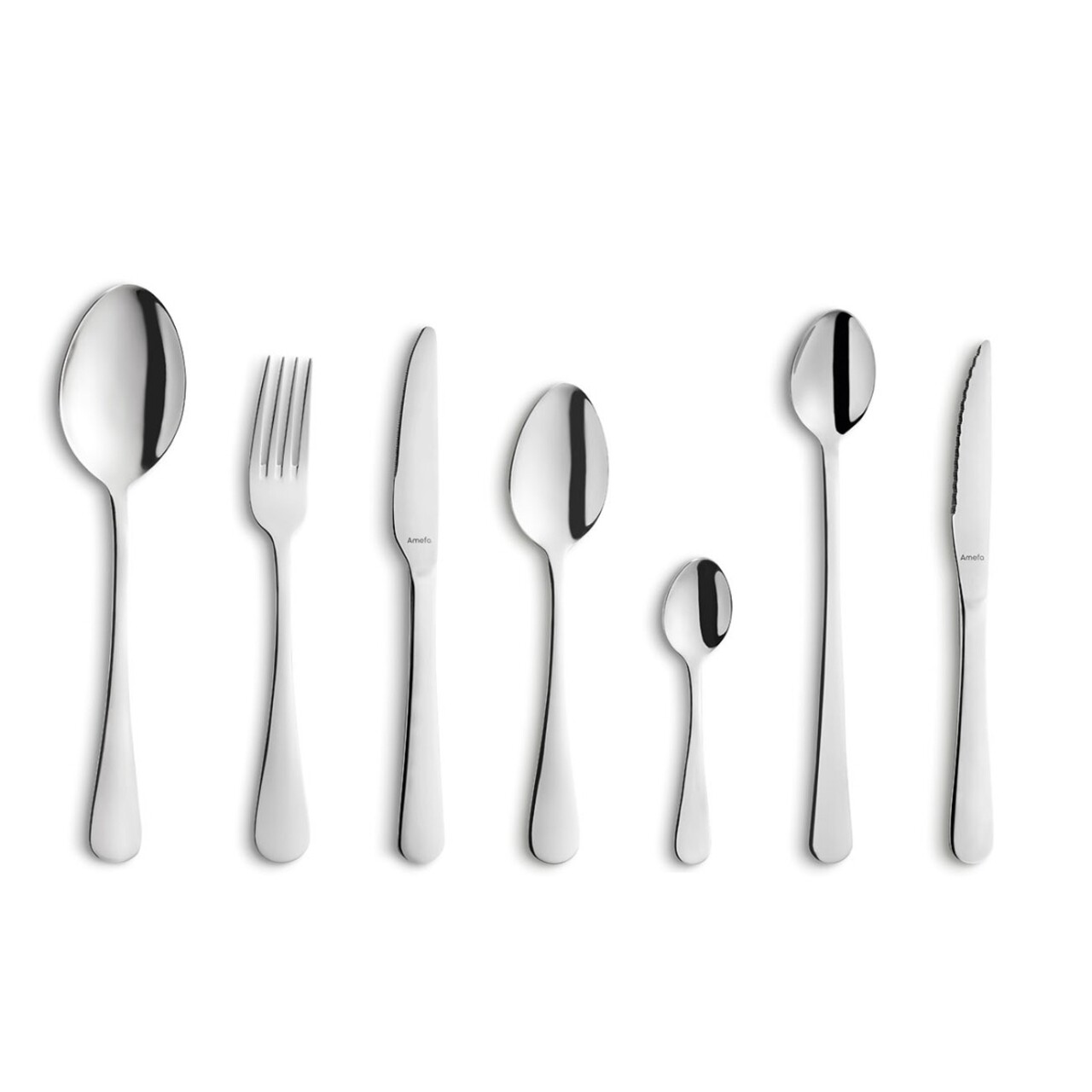 Set tacamuri 42 piese Rome All You Need, Amefa, 6 persoane, inox 18/0, argintiu - imagine 4