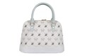 Geanta Beverly Hills Polo Club, 710, piele ecologica, alb/turcoaz