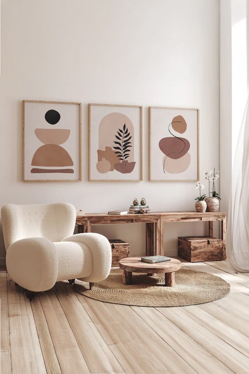 Set 3 tablouri decorative 3Dartsohoset50 MDF Multicolor