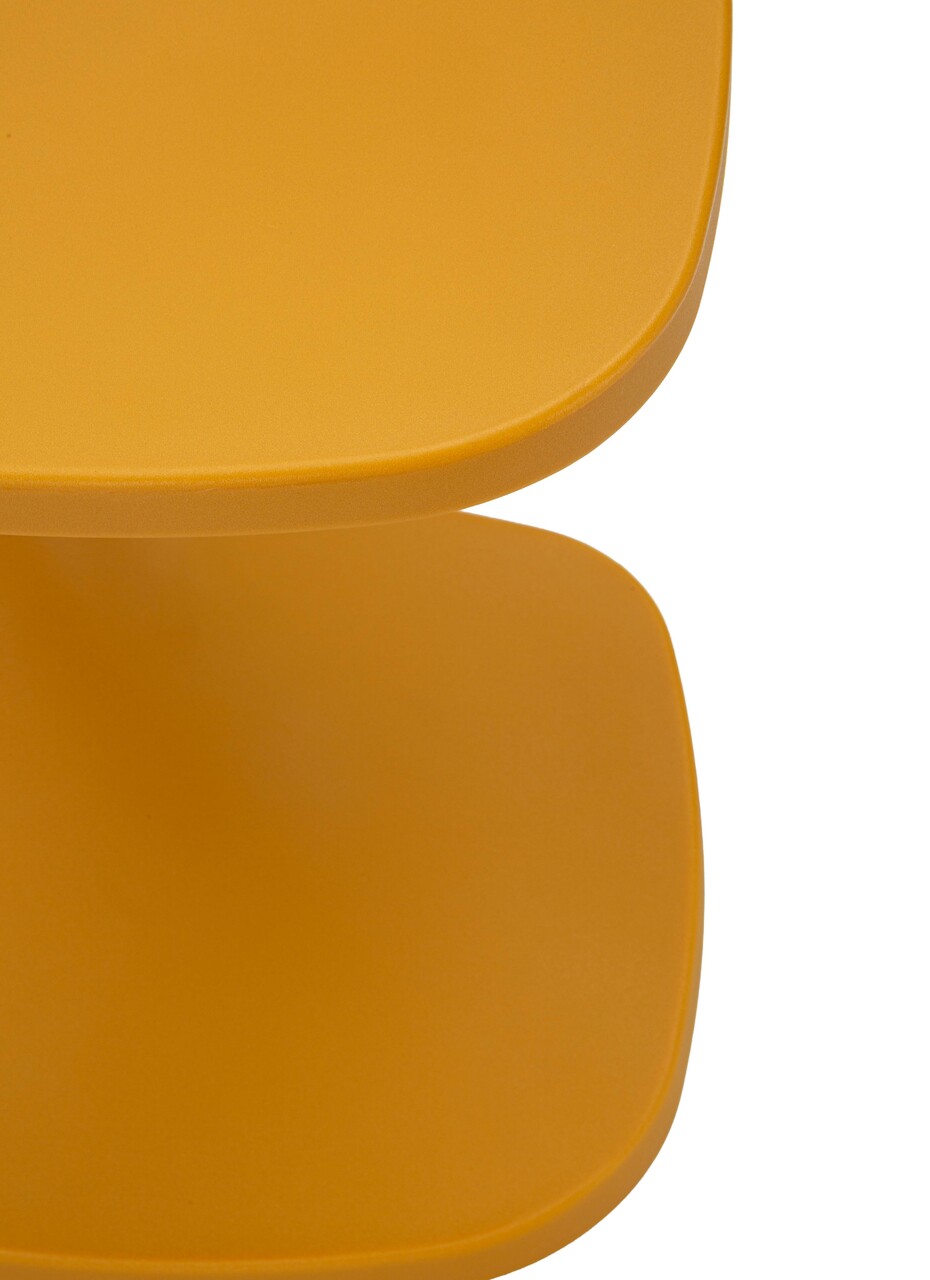 Masuta de cafea, Mauro Ferretti, Ibiza, 42x42x52 cm, utilizare interior / exterior,  plastic, mustar - view 2