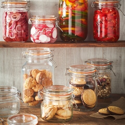 Borcan cu inchidere ermetica, Kilner, Oliver, 0.125 L, sticla, transparent