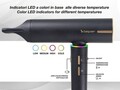 Uscator de par Beper, 1800W, 3 viteze, 3 trepte de temperatura, 17x5x18.5 cm, negru