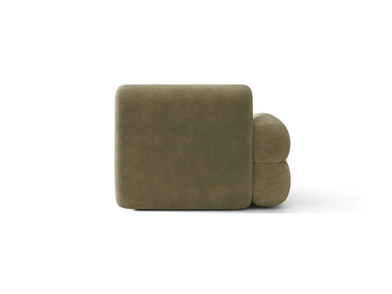 Sezlong living stanga, Neo, Micadoni Home, 110x165x83 cm, tesatura Chenille, verde oliv deschis — imaginea 4