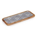 Platou decorativ / decoratiune pentru centrul mesei Ethnic, Gift Decor, 38 x 15 cm, lemn/poliuretan