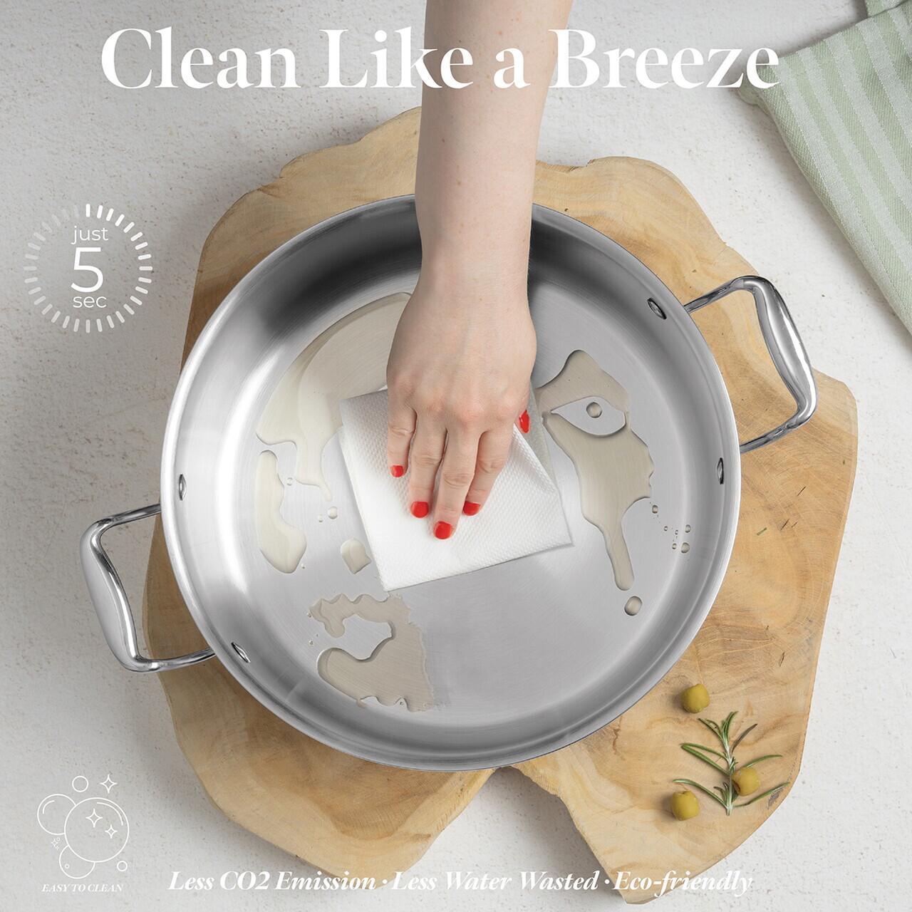 Oala adanca cu capac Berlinger Haus, Copper Touch, 28 cm, inox/aluminiu, argintiu - imagine 13