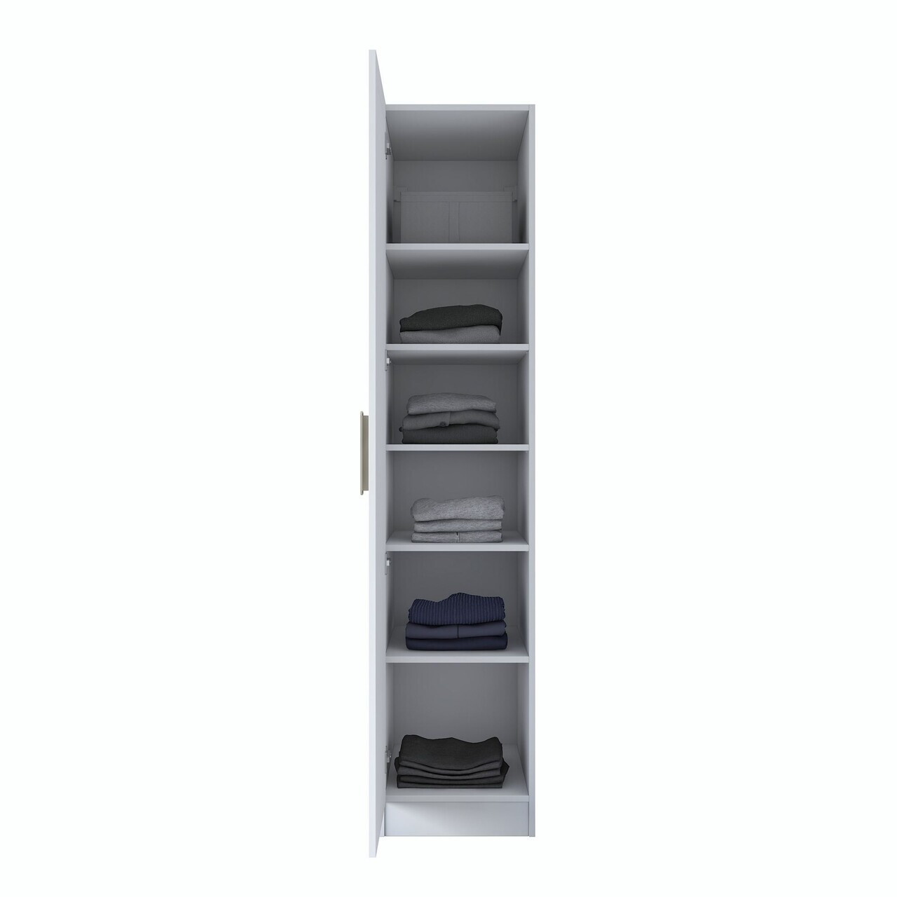 Dulap pentru haine, Hanah Home, BA190, 45x210x57.5 cm, PAL melaminat, Alb - view 7