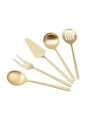 Set ustensile pentru gatit, Hermia, 666HAC2229, Inox, Polonic pentru sos: 23,6 cm, Auriu