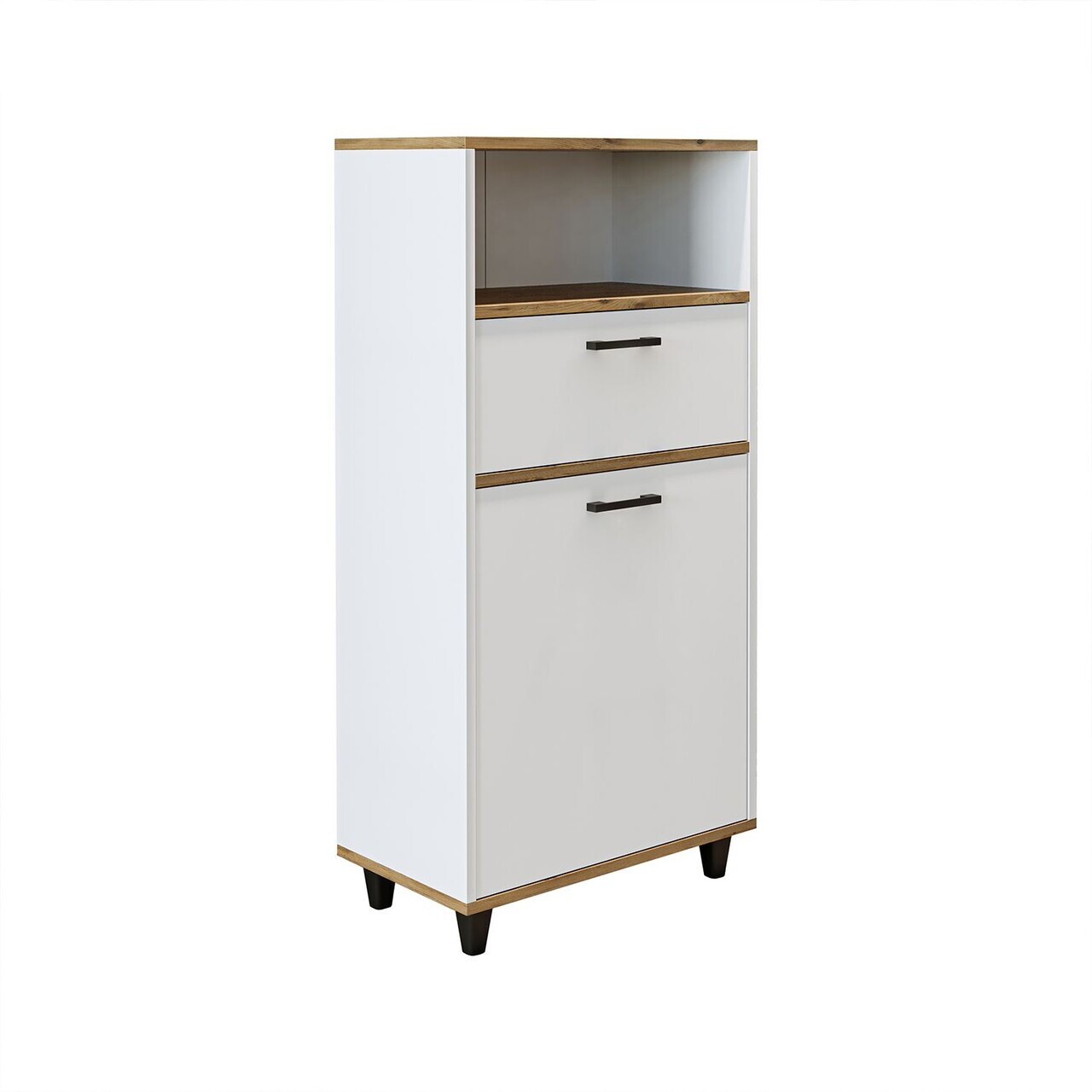 Dulap multifunctional, Hanah Home, 2501, 60x115x35 cm, PAL MELAMINAT, Pin Atlantic / Alb — imaginea 6
