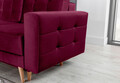 Canapea extensibila 3 locuri ELTAP, Ask03, Asgard, 233x92x93 cm, lemn/poliester, roz inchis