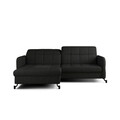 Coltar extensibil stanga 3 locuri ELTAP, Lore-47, Lorelle, 225x160x105 cm, lemn/poliester, negru