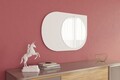 Oglinda decorativa, Siam, Pubble, 60x90x2.2 cm, Alb