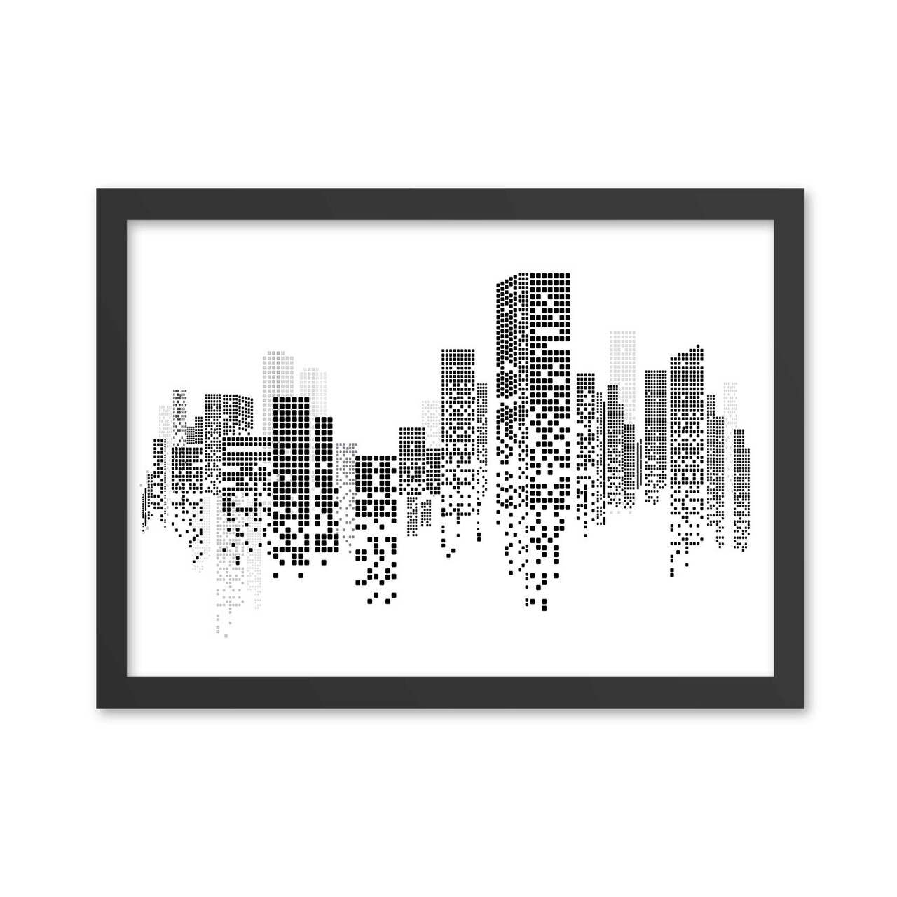 Tablou decorativ, Buildings (55 x 75), MDF , Polistiren, Alb/Negru - 1 | YEO