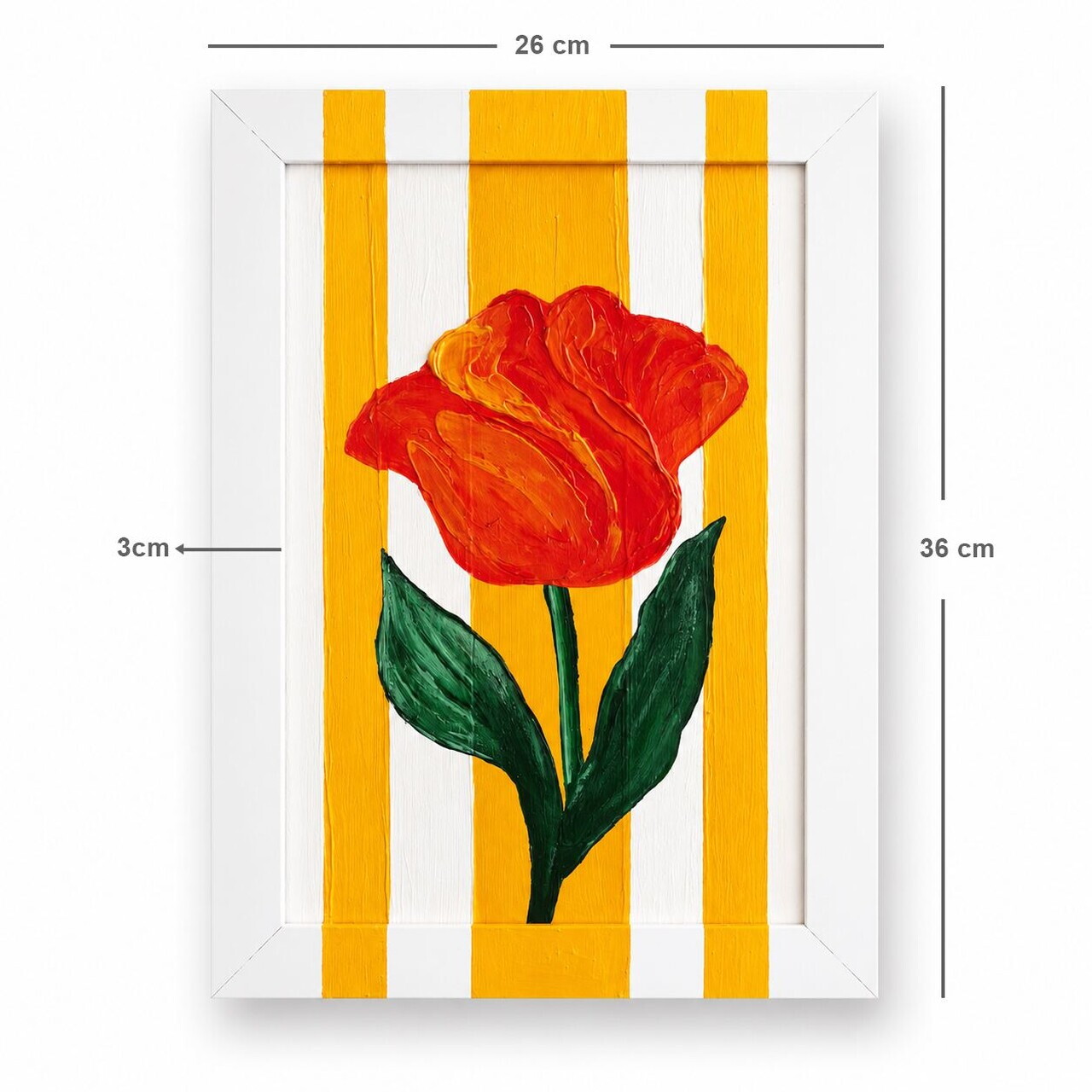 Tablou decorativ, YBC11865, Canvas, Rama din lemn (grosime 3 cm), Multicolor — imaginea 4